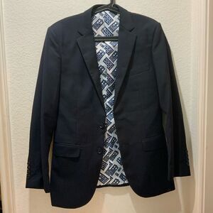 Doctor Who BBC black Blue  Jacket Coat size 36  Blazer Costume polyester viscose
